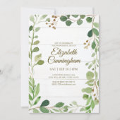 Virtual-Memorial: Aquarellgrün Einladung (Vorderseite)