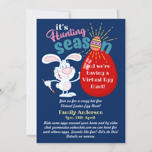 Virtual Oaster Egg Hunt! Einladungen für Video-Cha (Vorderseite)