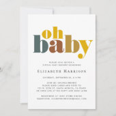 Virtual Oh Baby Boy Dusche Einladung (Vorderseite)