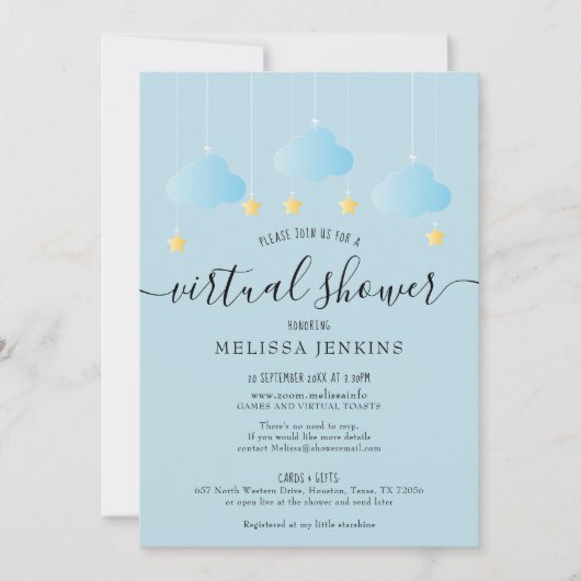 Virtual Online-Ferndusche per Mail Einladung (Vorderseite)