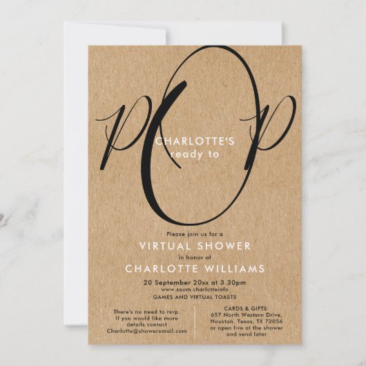 Virtual Online-Ferndusche per Mail Einladung (Vorderseite)