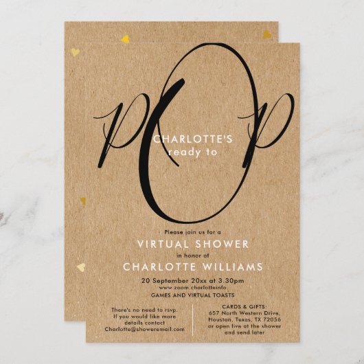 Virtual Online-Ferndusche per Mail Einladung (Vorne/Hinten)