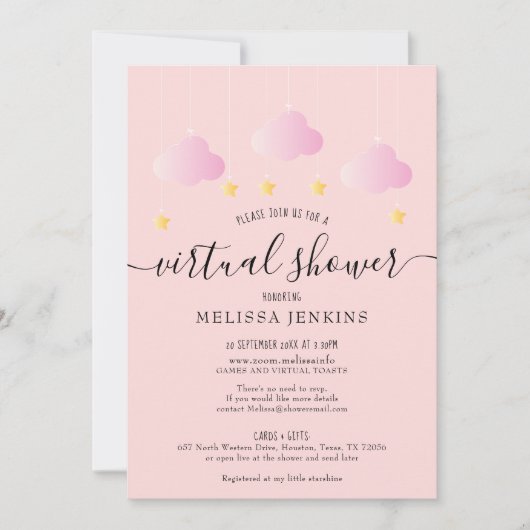 Virtual Online-Ferndusche per Mail Einladung (Vorderseite)