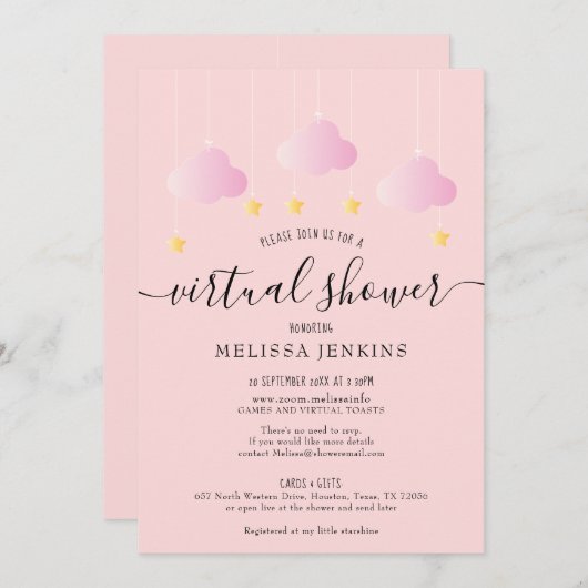 Virtual Online-Ferndusche per Mail Einladung (Vorne/Hinten)