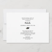 Virtual Online Graduation Party Script Foto Schwar Einladung (Rückseite)