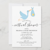 Virtual Online-Kinderdusche mit langer Entfernung Einladung (Vorderseite)