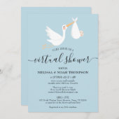 Virtual Online-Kinderduschsprinkle mit langer Entf Einladung (Vorne/Hinten)