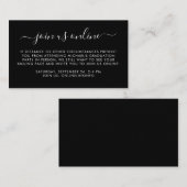 Virtual Online Option Black Graduation Party Begleitkarte (Vorne/Hinten)