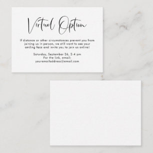 Virtual Option Baby Dusche Begleitkarte