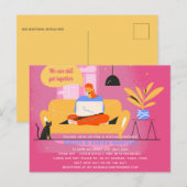 Virtual Party Baby Brautparty Geburtstag Grad. Postkarte (Vorne/Hinten)