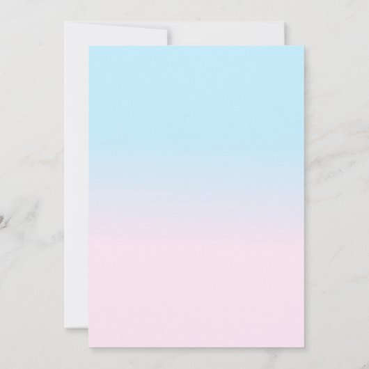 Virtual Pink Blue Gender Reveal 2020 Facemask Einladung (Rückseite)