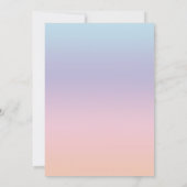 Virtual Pink Blue Glitzer Tropfen Gender-Reveal-Ge Einladung (Rückseite)