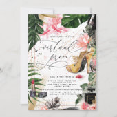 Virtual Prom-Party | Glamouröse Sommergärten Einladung (Vorderseite)