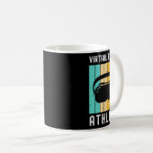 Virtual Reality Athlete Geek Gamer Retro Vr Gaming Kaffeetasse (VorderseiteRechts)