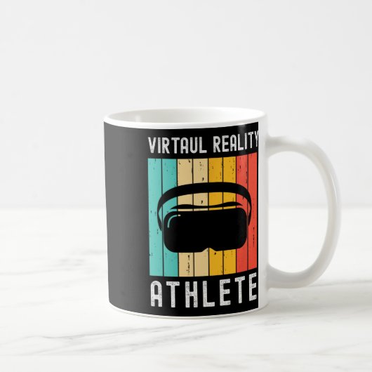 Virtual Reality Athlete Geek Gamer Retro Vr Gaming Kaffeetasse (Rechts)