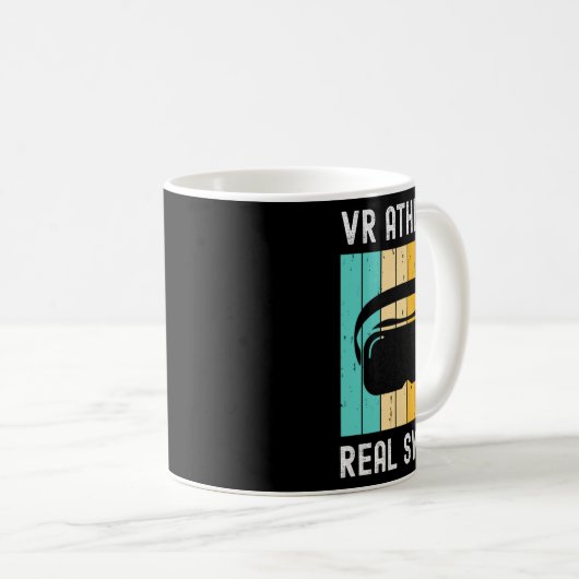 Virtual Reality Athlete Geek Gamer Retro Vr Gaming Kaffeetasse (VorderseiteRechts)