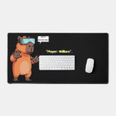 "Virtual Reality Capybara Gamer" Schreibtischunterlage (Tastatur & Maus)