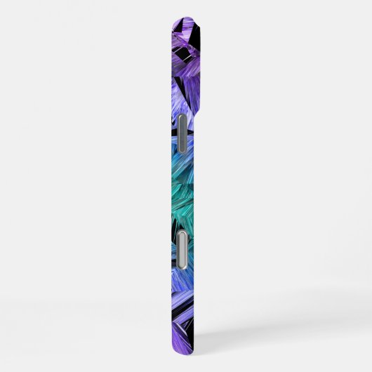 virtual reality, dark crystal gradient iPhone hülle (Rechte Seite)