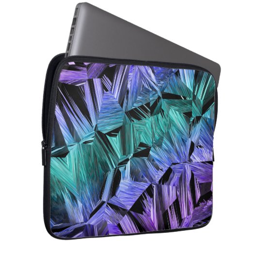 virtual reality, dark crystal gradient laptopschutzhülle (Vorne Rechts)