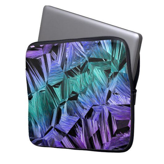 virtual reality, dark crystal gradient laptopschutzhülle (Vorderseite Links)