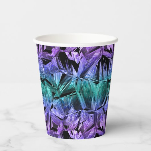 virtual reality, dark crystal gradient pappbecher (Rückseite)