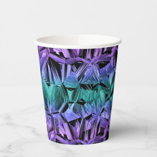 virtual reality, dark crystal gradient pappbecher (Links)