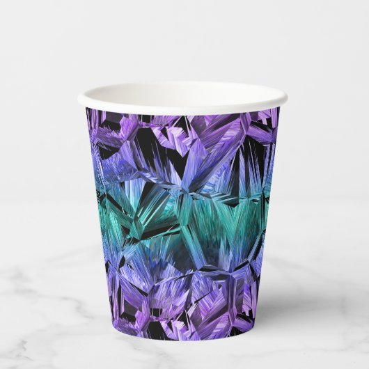 virtual reality, dark crystal gradient pappbecher (Vorderseite)