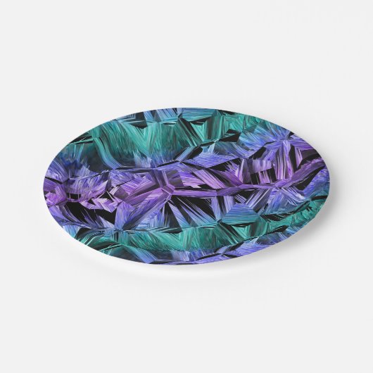 virtual reality, dark crystal gradient pappteller (Schrägansicht)