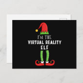 Virtual Reality Elf Weihnachtsmatte Familiengesche Postkarte (Vorne/Hinten)