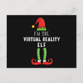 Virtual Reality Elf Weihnachtsmatte Familiengesche Postkarte (Vorderseite)