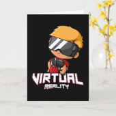 Virtual-Reality-Gamer Karte (Gelbe Blume)