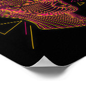 Virtual Reality Graphic Line Art For A Vr Gamer Poster (Ecke)