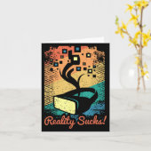 Virtual Reality Graphic Retro gestörte Kunst für e Karte (Gelbe Blume)