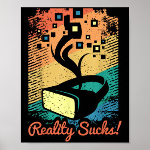 Virtual Reality Graphic Retro gestörte Kunst für e Poster