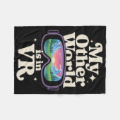 Virtual Reality Headset For Immersive Gamer Worlds Fleecedecke (Vorderseite (Horizontal))