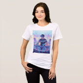 Virtual Reality Mixscape DJ T-Shirt Tri-Blend Shirt (Vorderseite voll)