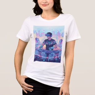 Virtual Reality Mixscape DJ T-Shirt Tri-Blend Shirt