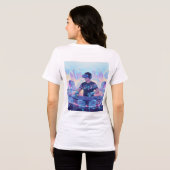Virtual Reality Mixscape DJ T-Shirt Tri-Blend Shirt (Rückseite voll)