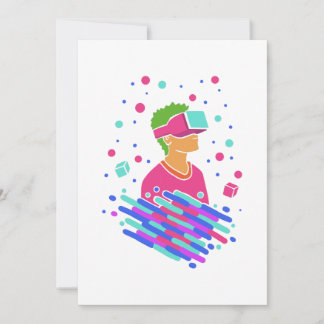 Virtual Reality Vaporwave - Retro-Stil der 80er 90 Feiertagskarte