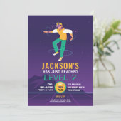 Virtual Reality VR Digital Gaming Gamer Einladung (Stehend Vorderseite)