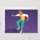 Virtual Reality VR Digital Gaming Gamer Foto Einladung (Rückseite)