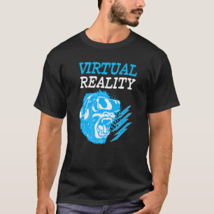 Virtual Reality VR Gamer Gaming Game Player-Affe T-Shirt