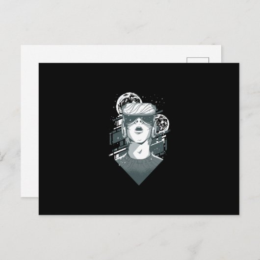 Virtual Reality VR Postkarte (Vorne/Hinten)