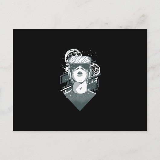 Virtual Reality VR Postkarte (Vorderseite)