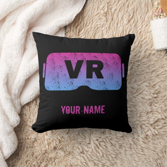 Virtual Reality VR Vintag Gamer-Videobrille Kissen (Decke)