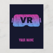 Virtual Reality VR Vintag Gamer-Videobrille Postkarte (Vorderseite)