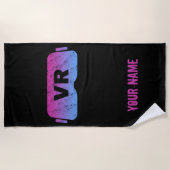 Virtual Reality VR Vintag Gamer-Videobrille Strandtuch (Vorderseite)