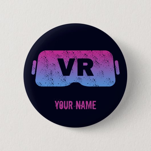 Virtual Reality (VR) Vintage Gamer HMD Videobrille Button (Vorderseite)