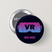 Virtual Reality (VR) Vintage Gamer HMD Videobrille Button (Vorne & Hinten)