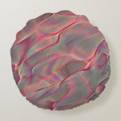 Virtual rock in satin tone, peach oder lebende Kor Rundes Kissen (Rückseite)